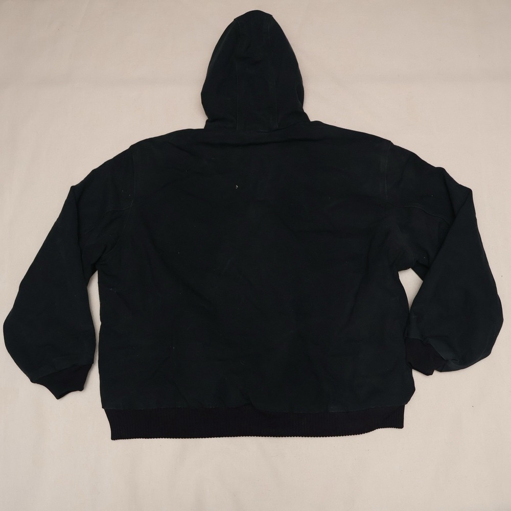 Carhartt J140 BLK 2XL Black Quilted Lined Active Jacket Hooded Workwear - Picture 9 of 9